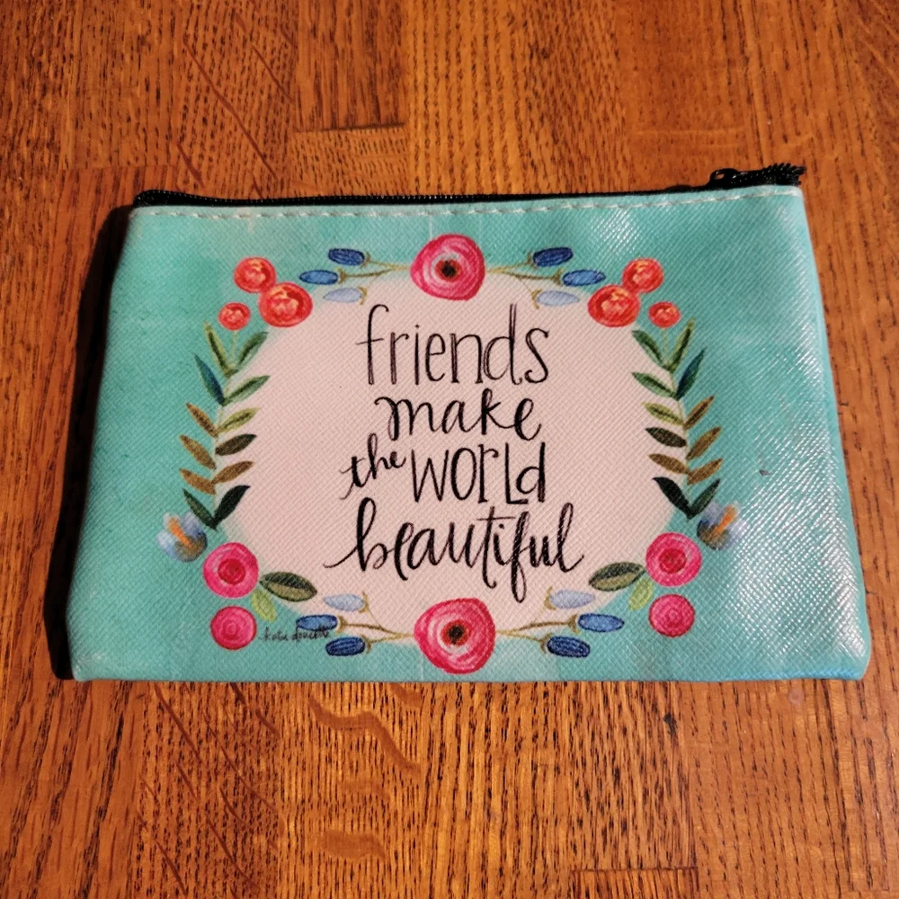 EUC Friends Make the World Beautiful Zip Top Pouch
